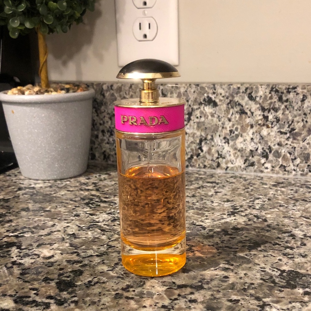 Prada Pink and Gold Fragrance Bottle